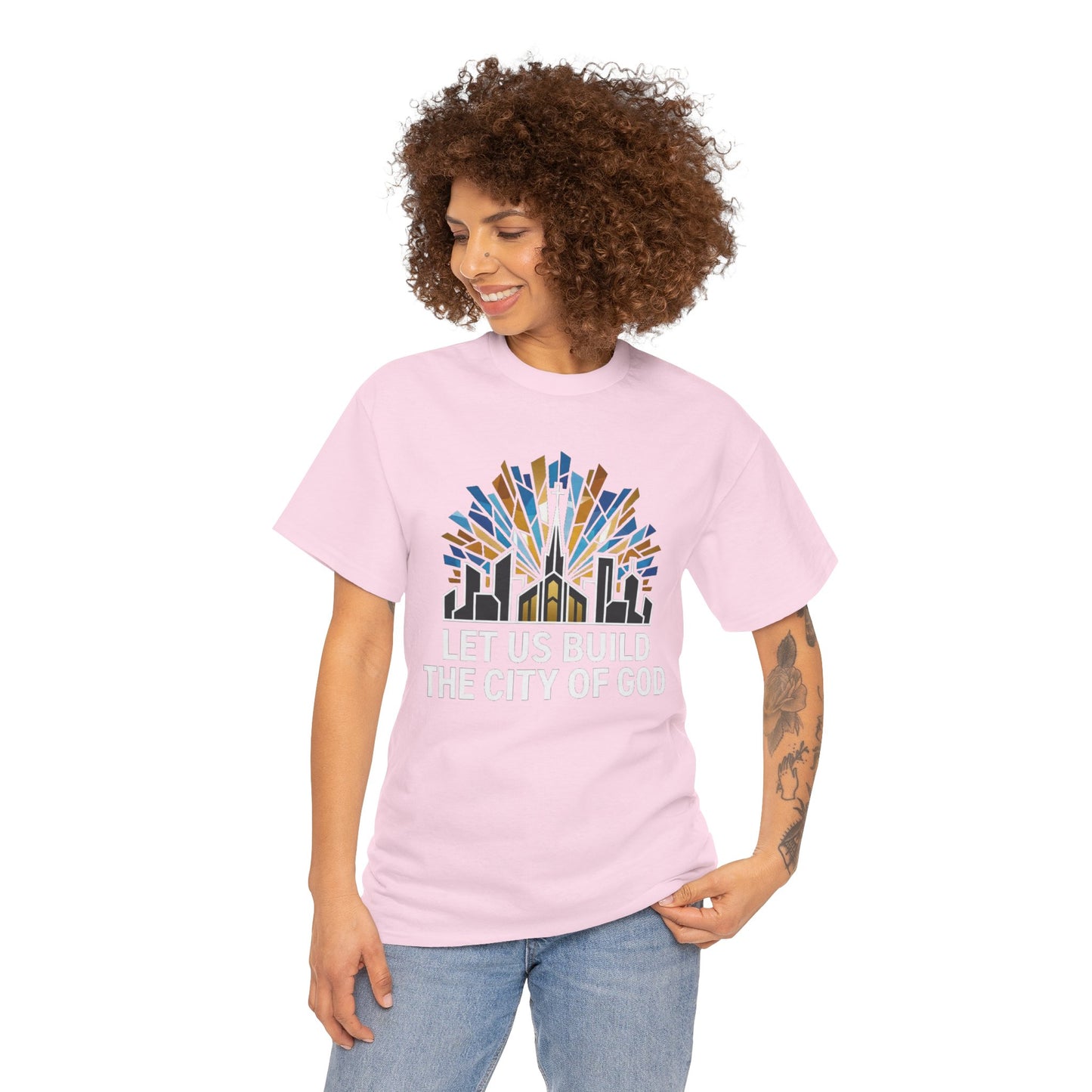 Let Us Build The City of God T-Shirt — Christian Faith Urban Church Tee