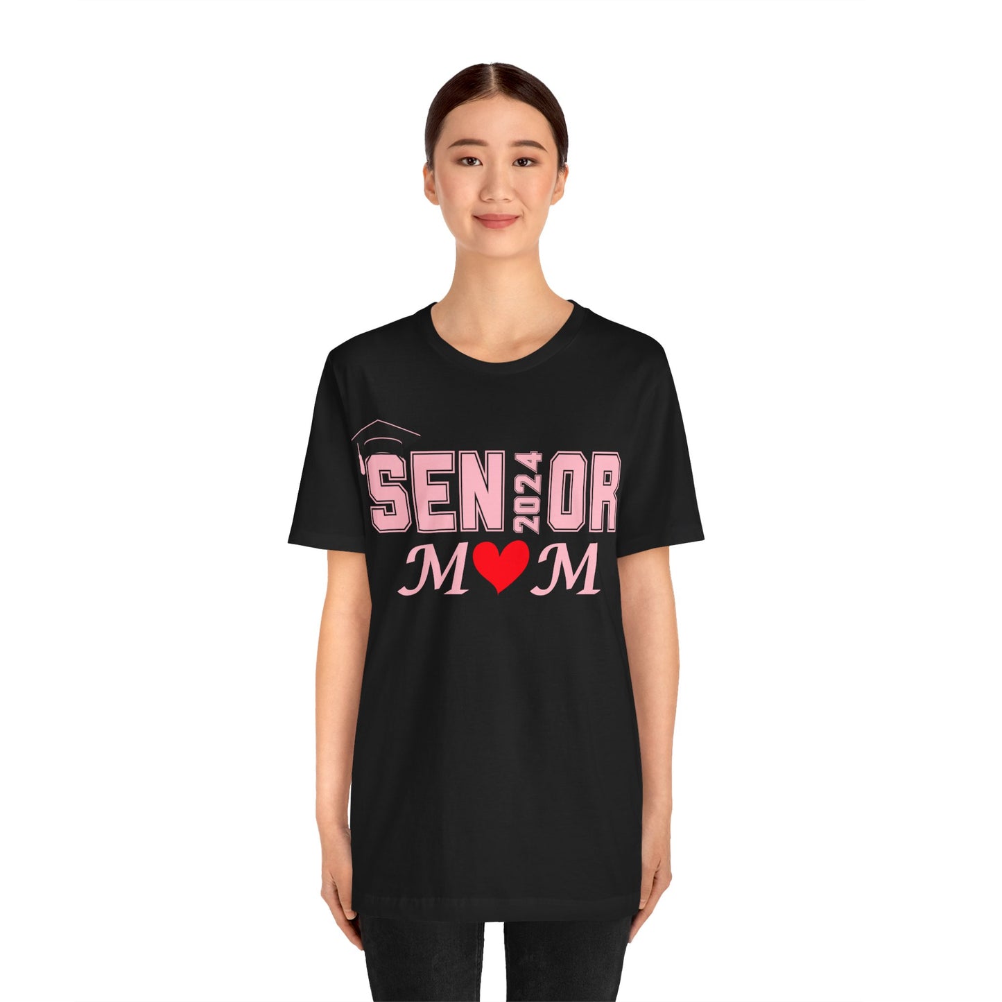 Senior Mom Class of 2024 T-Shirt Pink - Proud Senior Mom Shirt Graduation