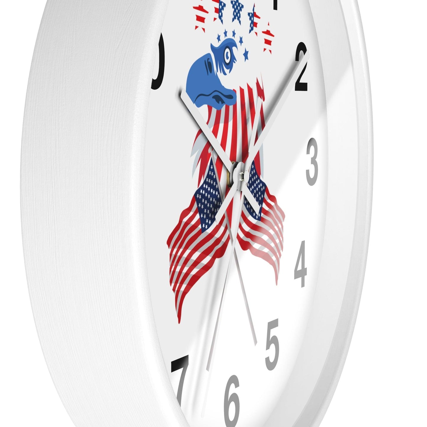 USA Flag Wall Clock, Home decor gift, House Warming gift, New Home Gift, Patriotic Gift School Clock Home Clock Office Clock - Giftsmojo