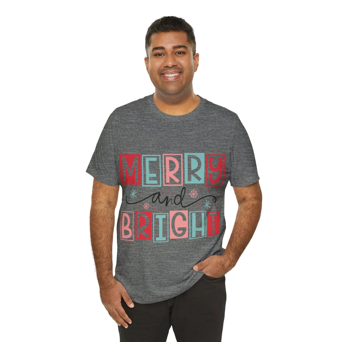 Merry and Bright Tee Christmas Tshirt