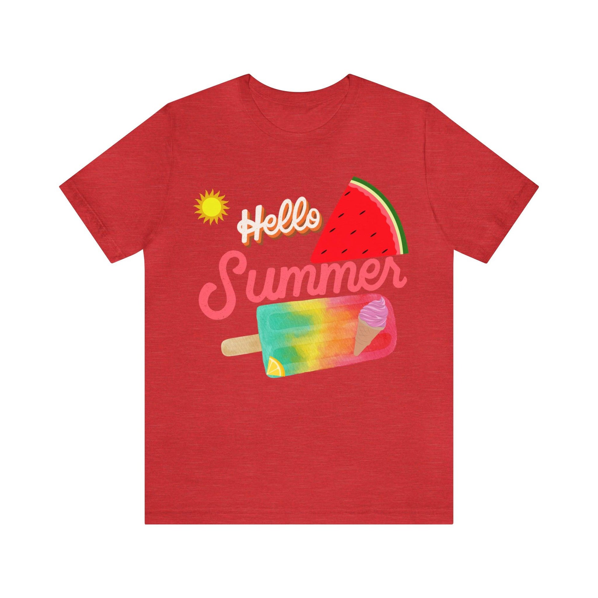 Hello Summer Shirt, Hello Summer, Summer shirts for women and men, Funny Shirt, Summer Vibes, Trendy Fashion, Summertime Fun - Giftsmojo