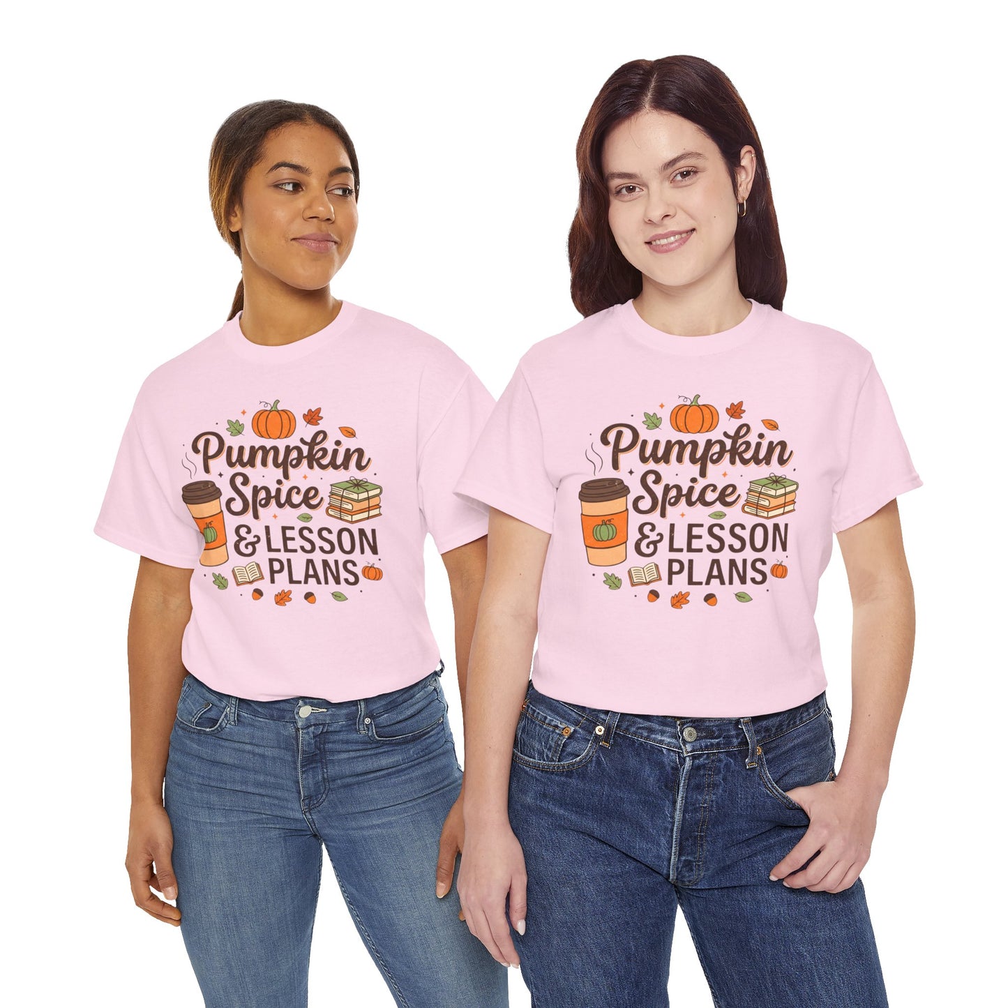 Pumpkin Spice & Lesson Plans Tee — Fall Teacher Coffee Shirt