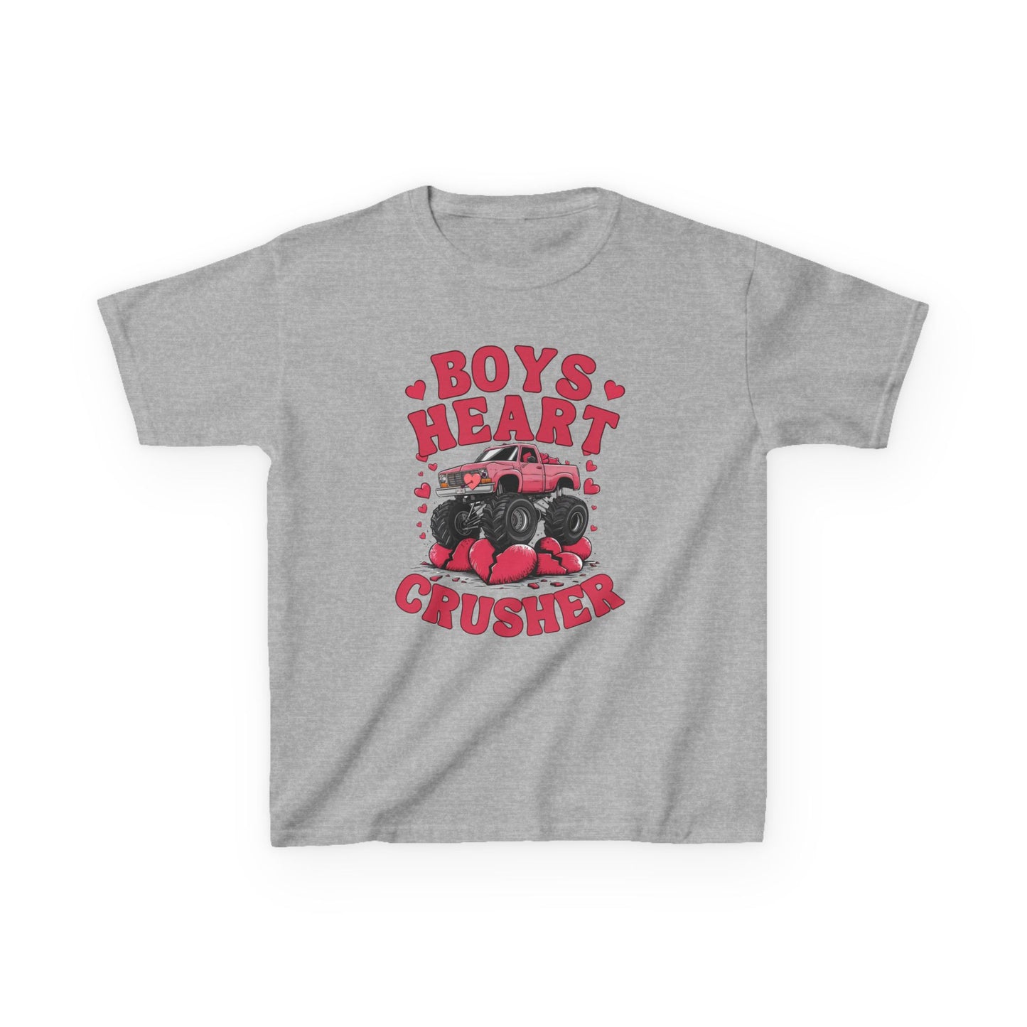 Boys Heart Crusher Kids Tee - Fun Heartfelt Graphic T-Shirt