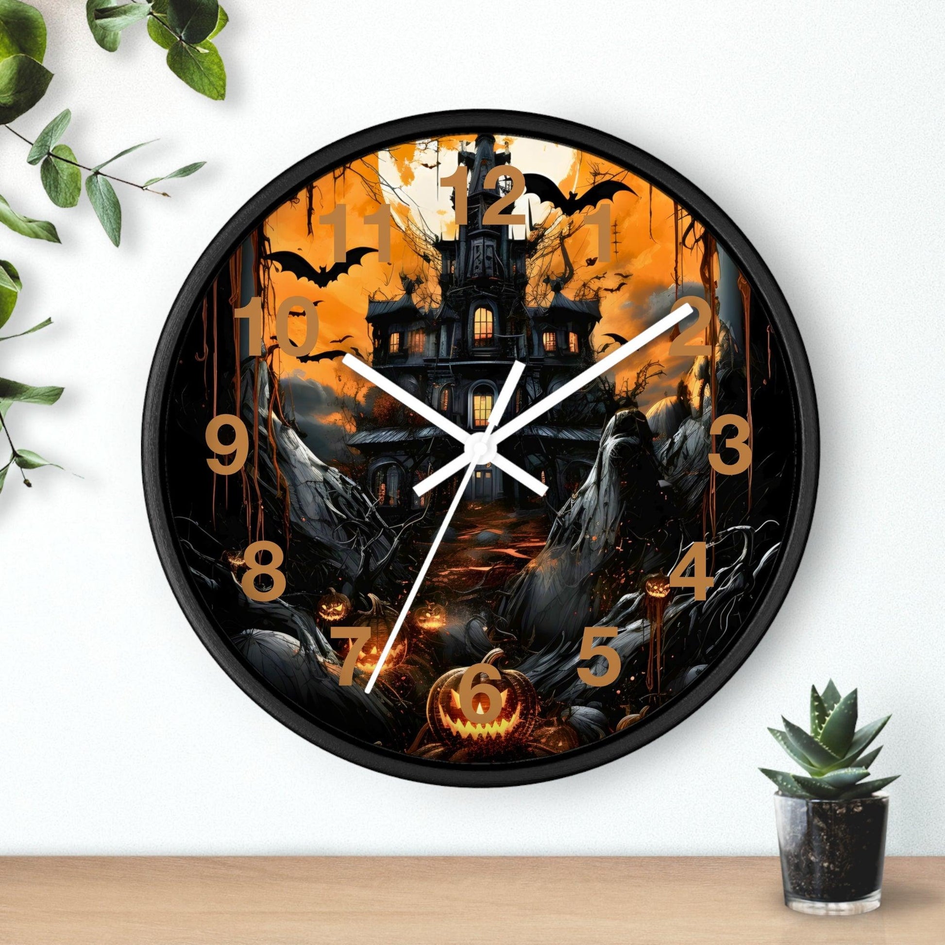 Halloween Ghost Wall Clock Halloween Wall Clocks Halloween Clock Fall Clock Halloween Decor Home decor - Giftsmojo