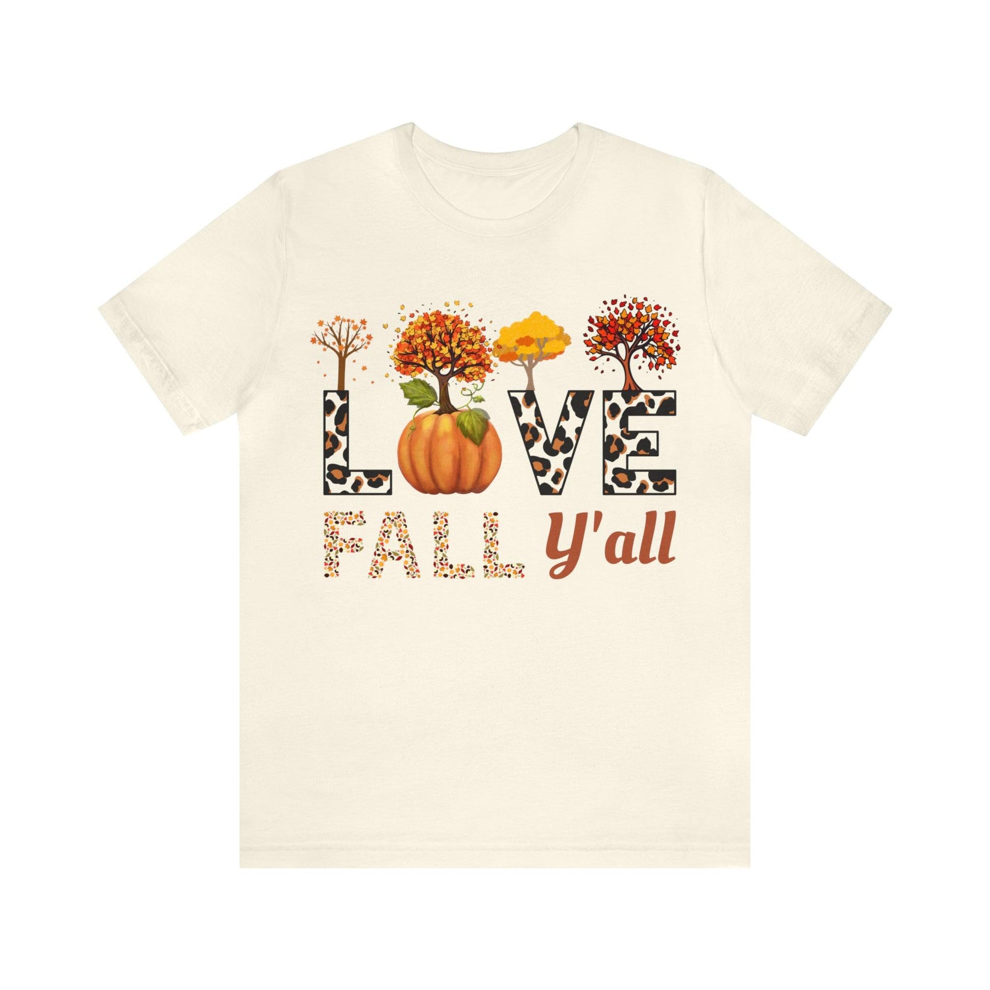 Leopard Print Love Fall Y'all, Fall shirt, Fall lover gift - Giftsmojo