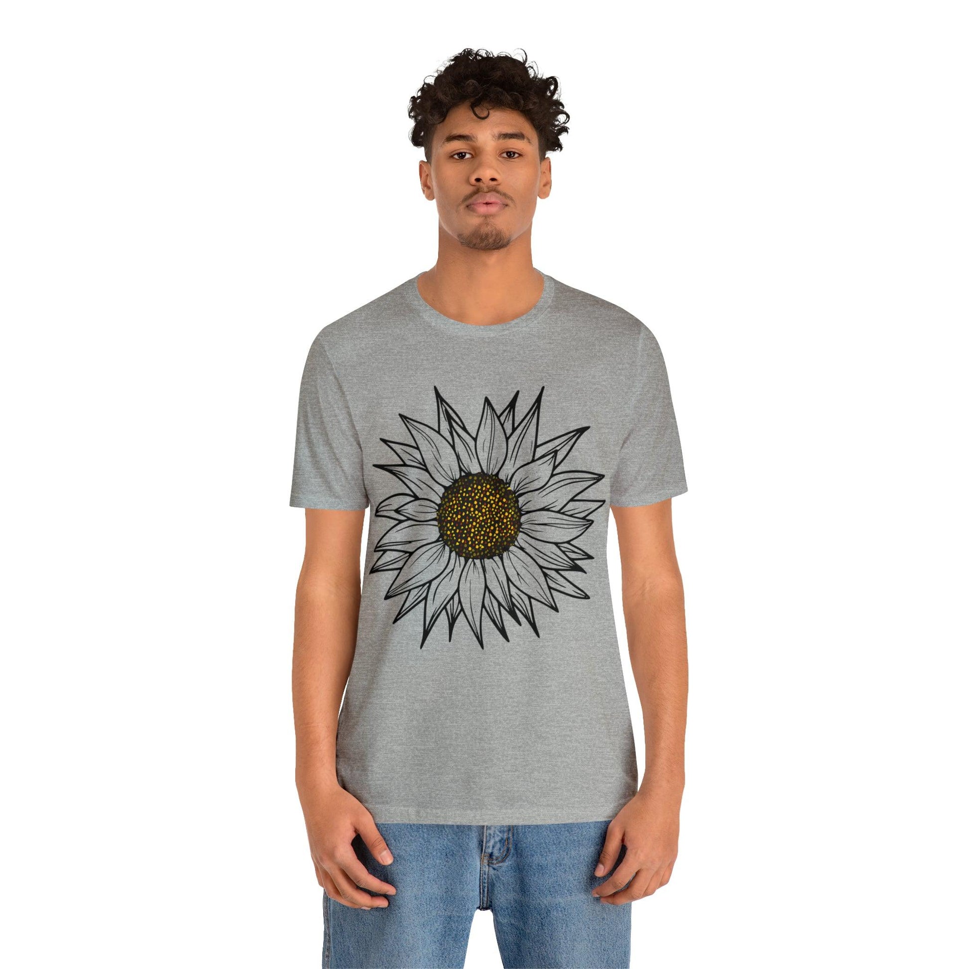 Sunflower Shirt, Floral Tee Shirt, Flower Shirt, Garden Shirt, Womens Fall Summer Shirt Sunshine Tee, Gift for Gardener, Nature love shirt - Giftsmojo