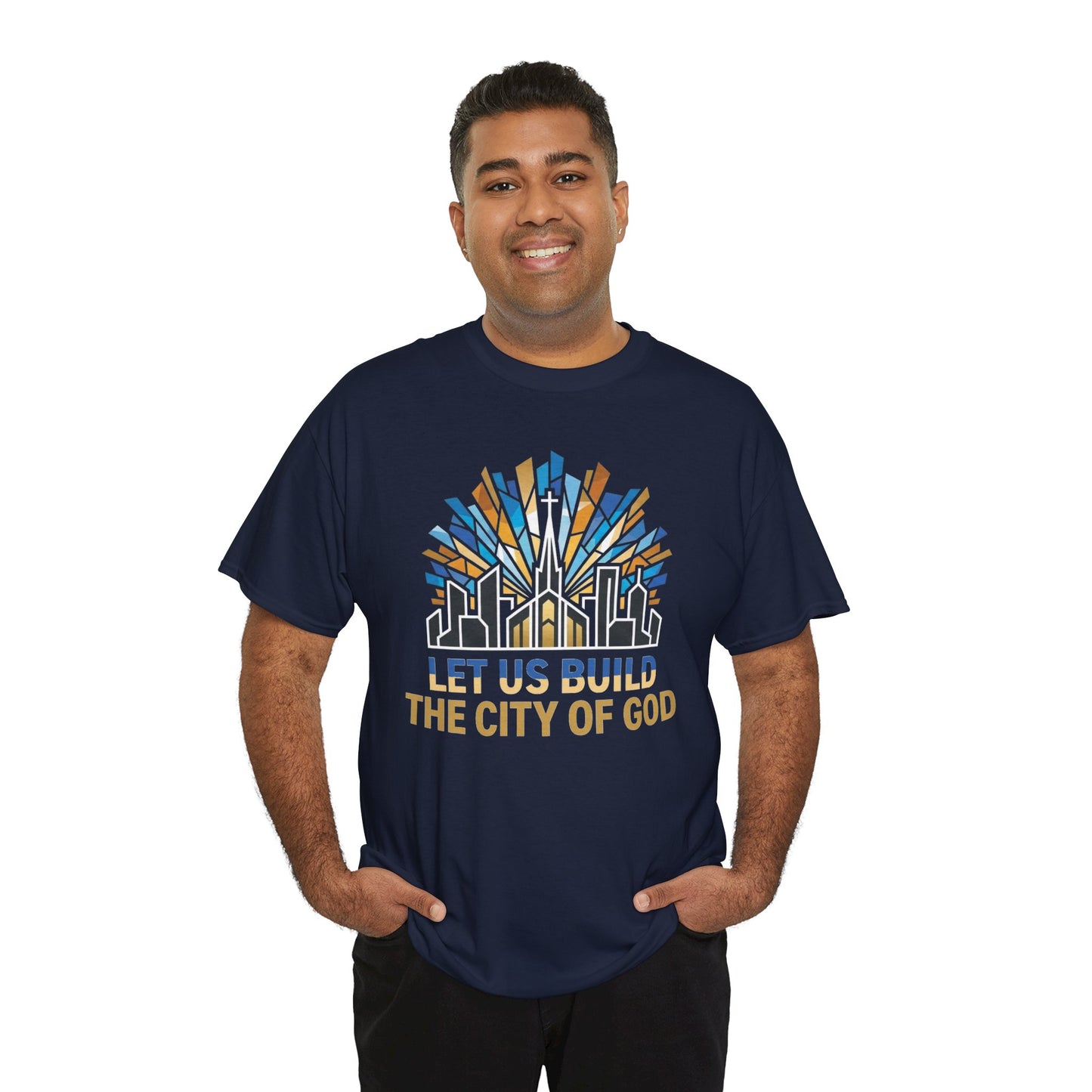 Let Us Build The City of God T-Shirt — Christian Faith Urban Church Tee