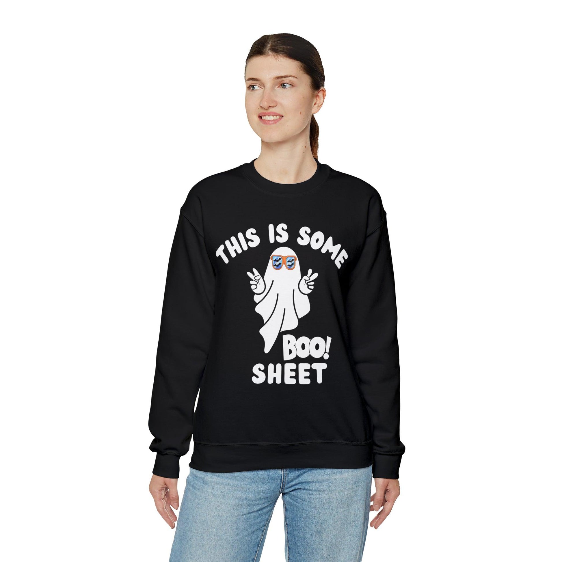 This Is Some Boo Sheet Ghost Sweatshirt Cute Ghost Sweatshirt Boo Ghost Sweatshirt Gift Shirt Funny Halloween Shirt Spooky Season Shirt - Giftsmojo