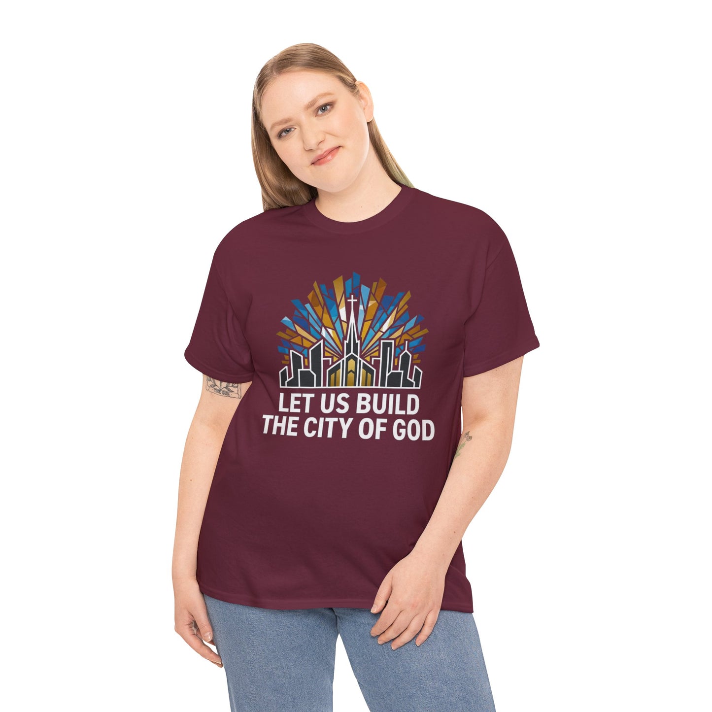 Let Us Build The City of God T-Shirt — Christian Faith Urban Church Tee