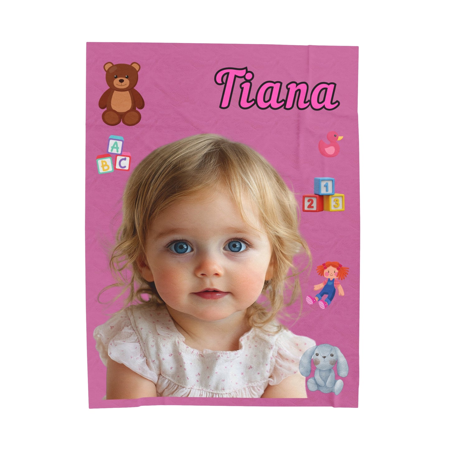 Personalized Kids Plush Blanket