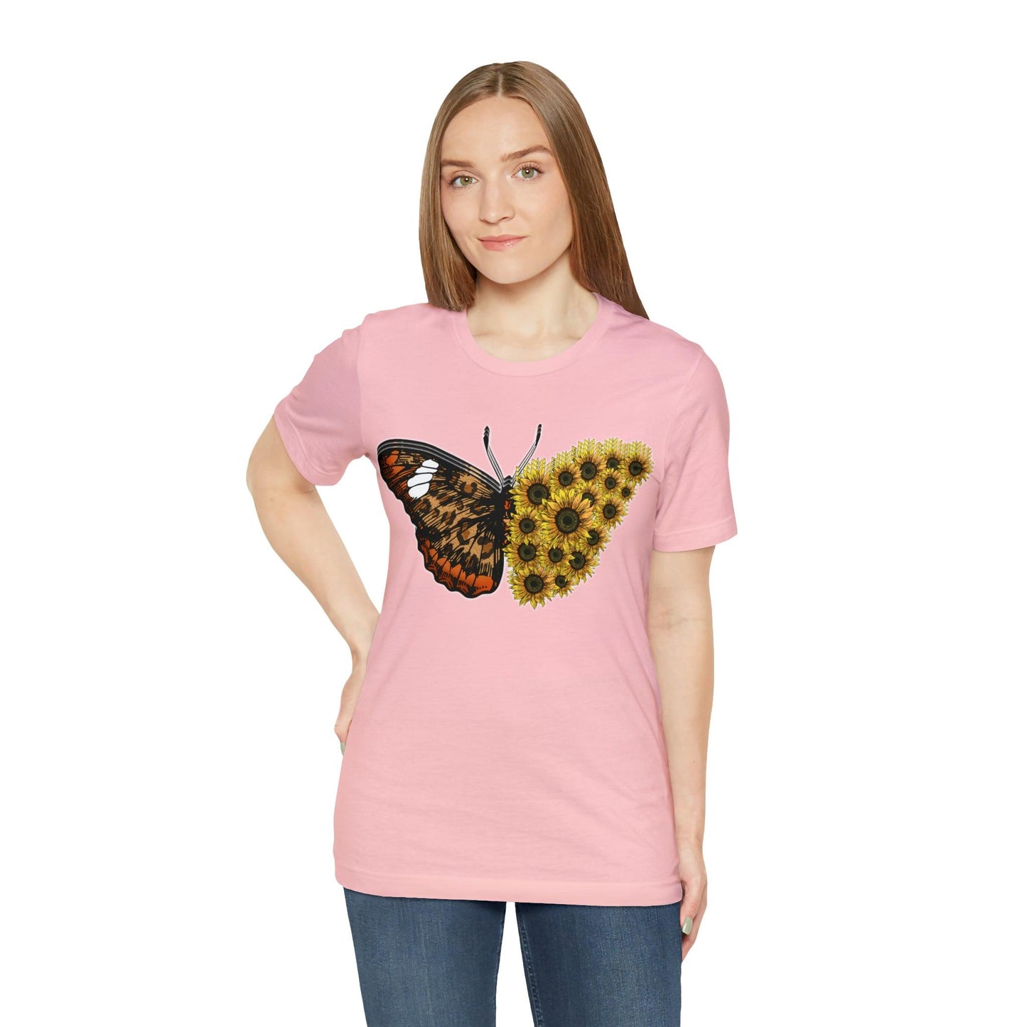 Butterfly Shirt, Sunflower Shirt, Insect Shirt Nature love T shirtFloral Tee Shirt, Flower Shirt, Garden Shirt, Womens Fall Summer shirt - Giftsmojo