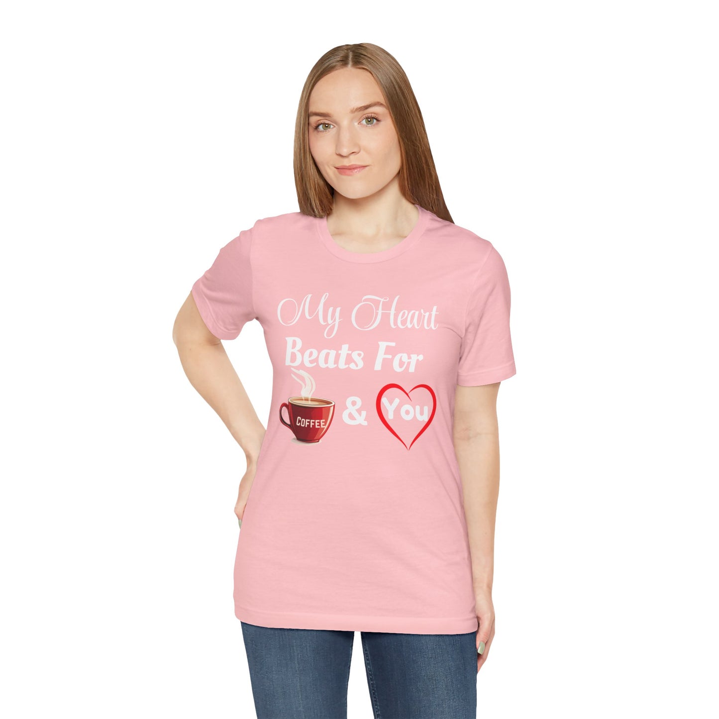 Coffee Lover Unisex Tee - My Heart Beats Design