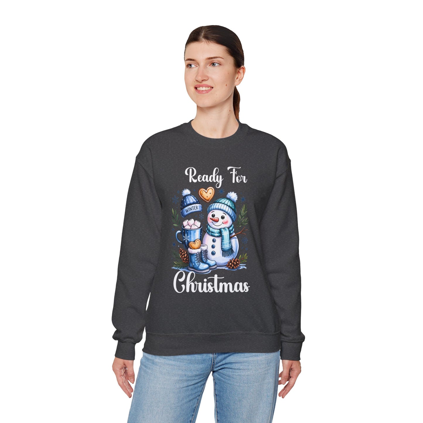 Snowman Christmas Crewneck Sweatshirt - Ready for Christmas