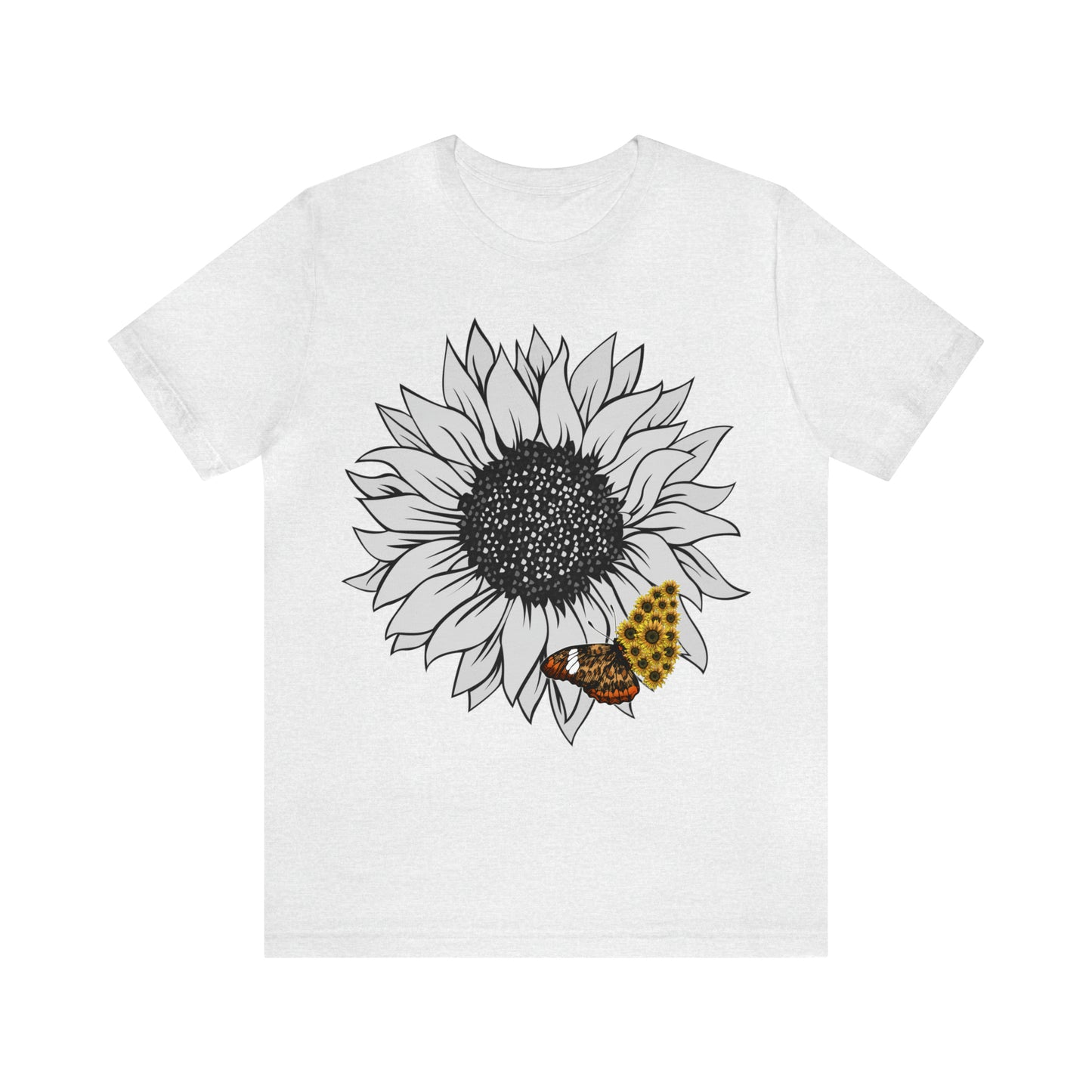 Flower Shirt, Sunflower Shirt, Floral Tee Shirt, Garden Shirt, Womens Fall Summer Shirt Sunshine Tee, Gift for Gardener, Nature love shirt