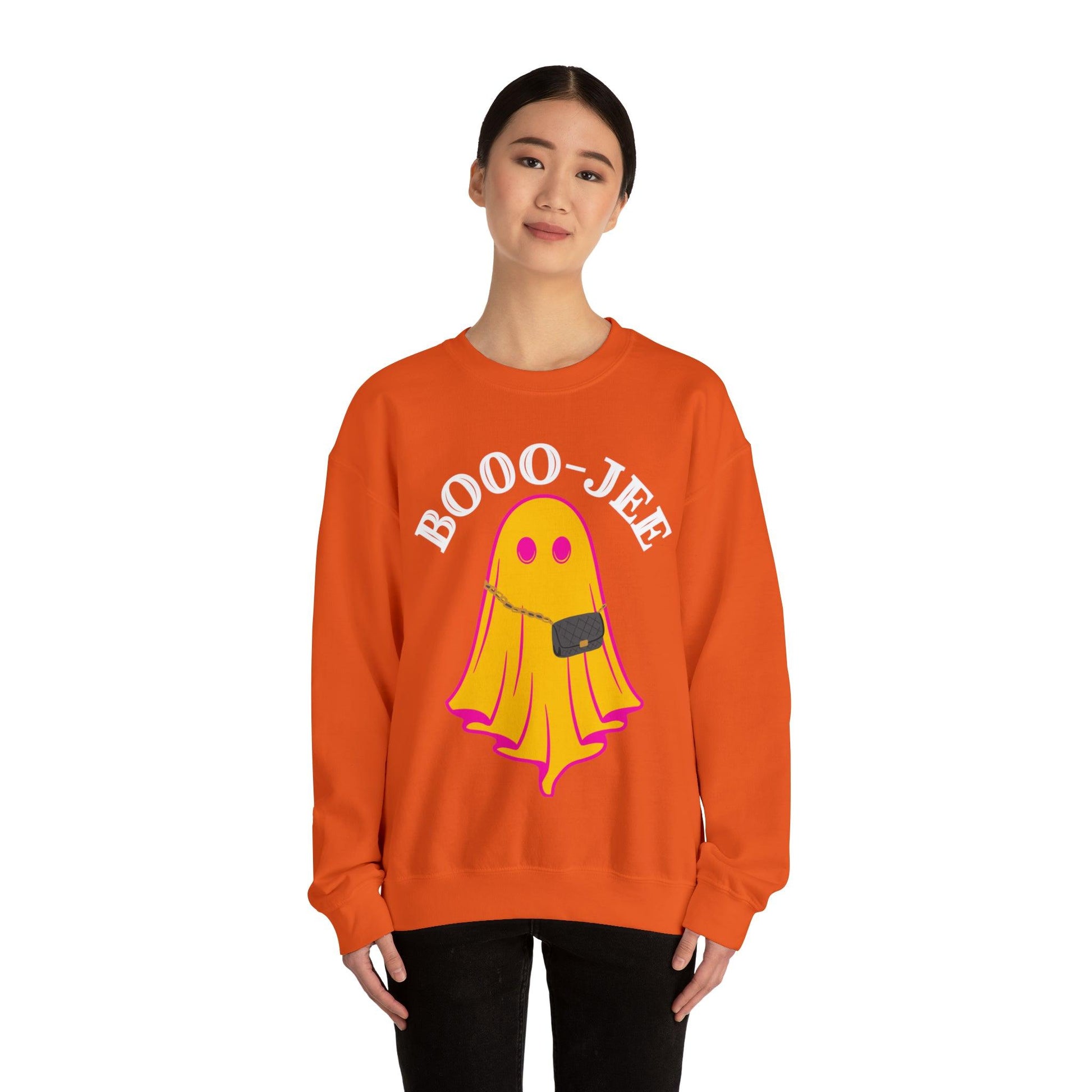 Booo-Jee Sweatshirt, Boo Halloween Sweatshirt, Spooky Ghost Sweatshirt, Boo Jee Shirt, Halloween Ghost Sweatshirt, Halloween Boo Shirt - Giftsmojo