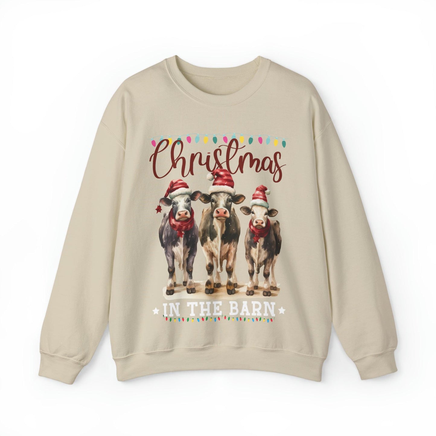 Farm Christmas Sweatshirt Christmas in The Barn Sweatshirt Christmas Farm Sweatshirt Christmas Sweater Trendy Christmas Shirt Farmers - Giftsmojo