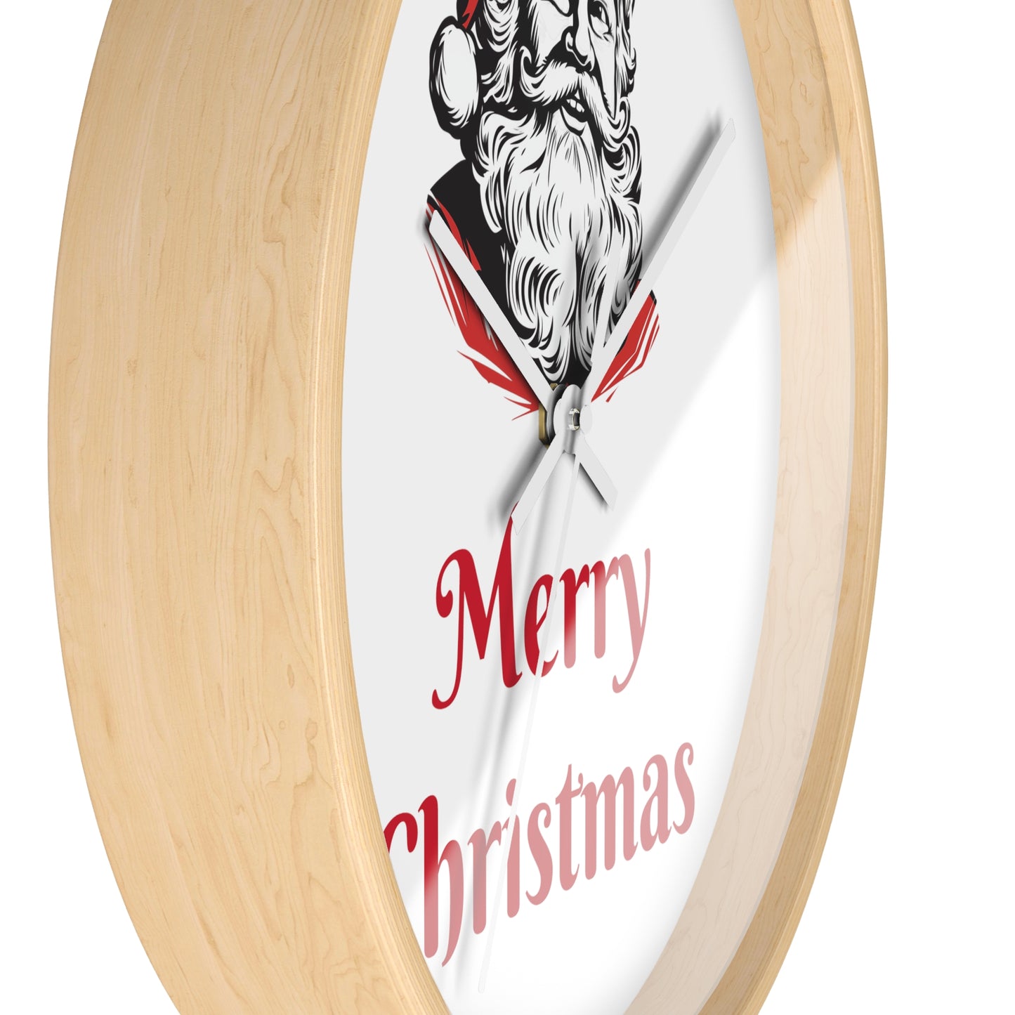 Santa Christmas Wall Clock - Festive Xmas Decor Family Gift Idea