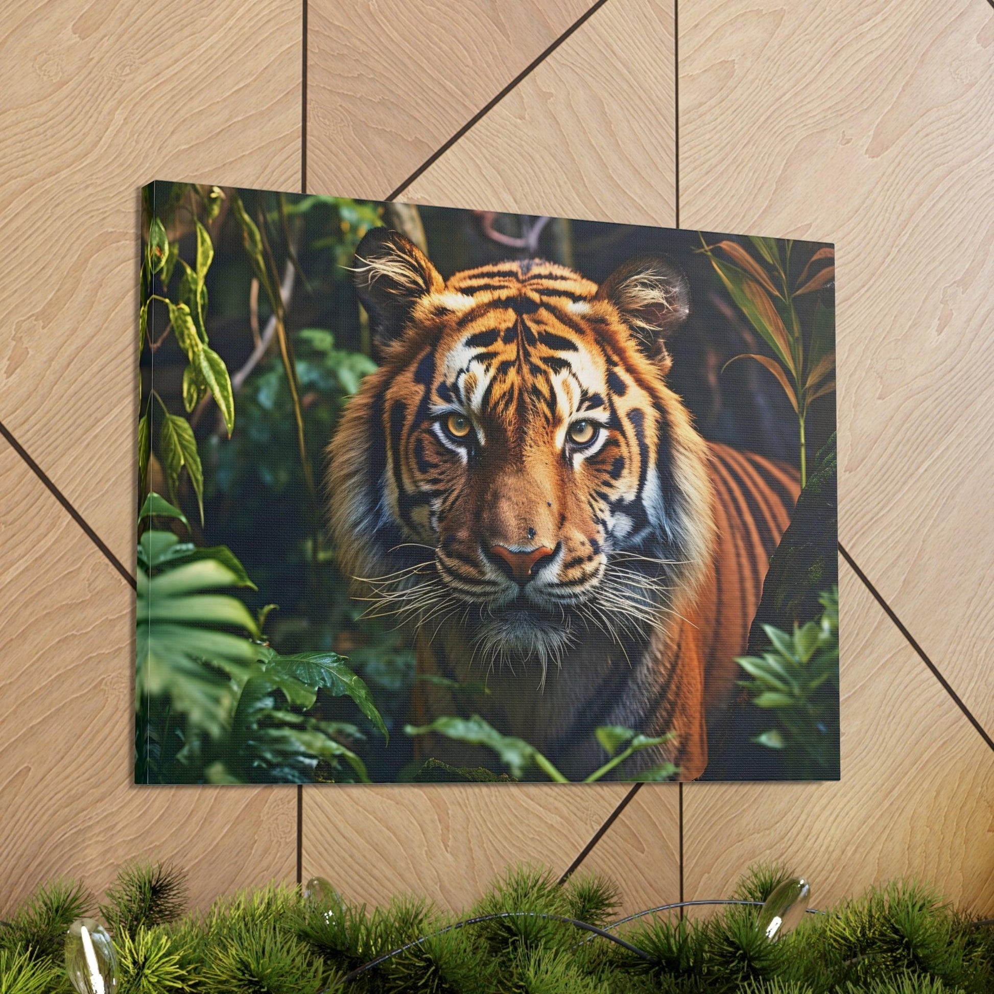 Tiger In Nature Art Canvas Gallery Wraps Tiger Print Large Canvas Art Animal Wall Art minimalist Wall Art Lover Gift - Giftsmojo