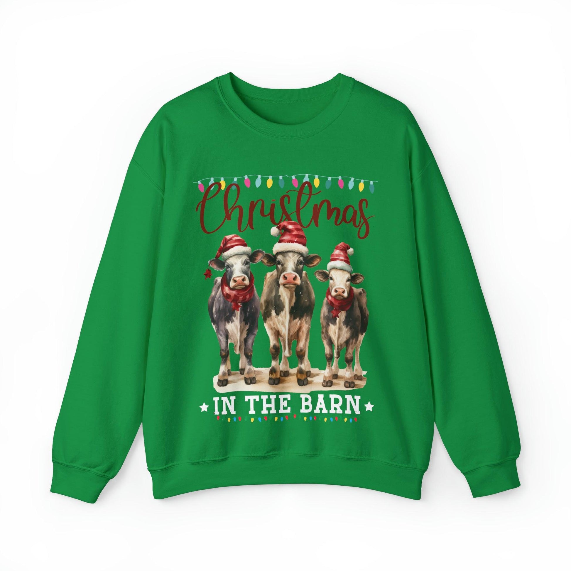 Farm Christmas Sweatshirt Christmas in The Barn Sweatshirt Christmas Farm Sweatshirt Christmas Sweater Trendy Christmas Shirt Farmers - Giftsmojo