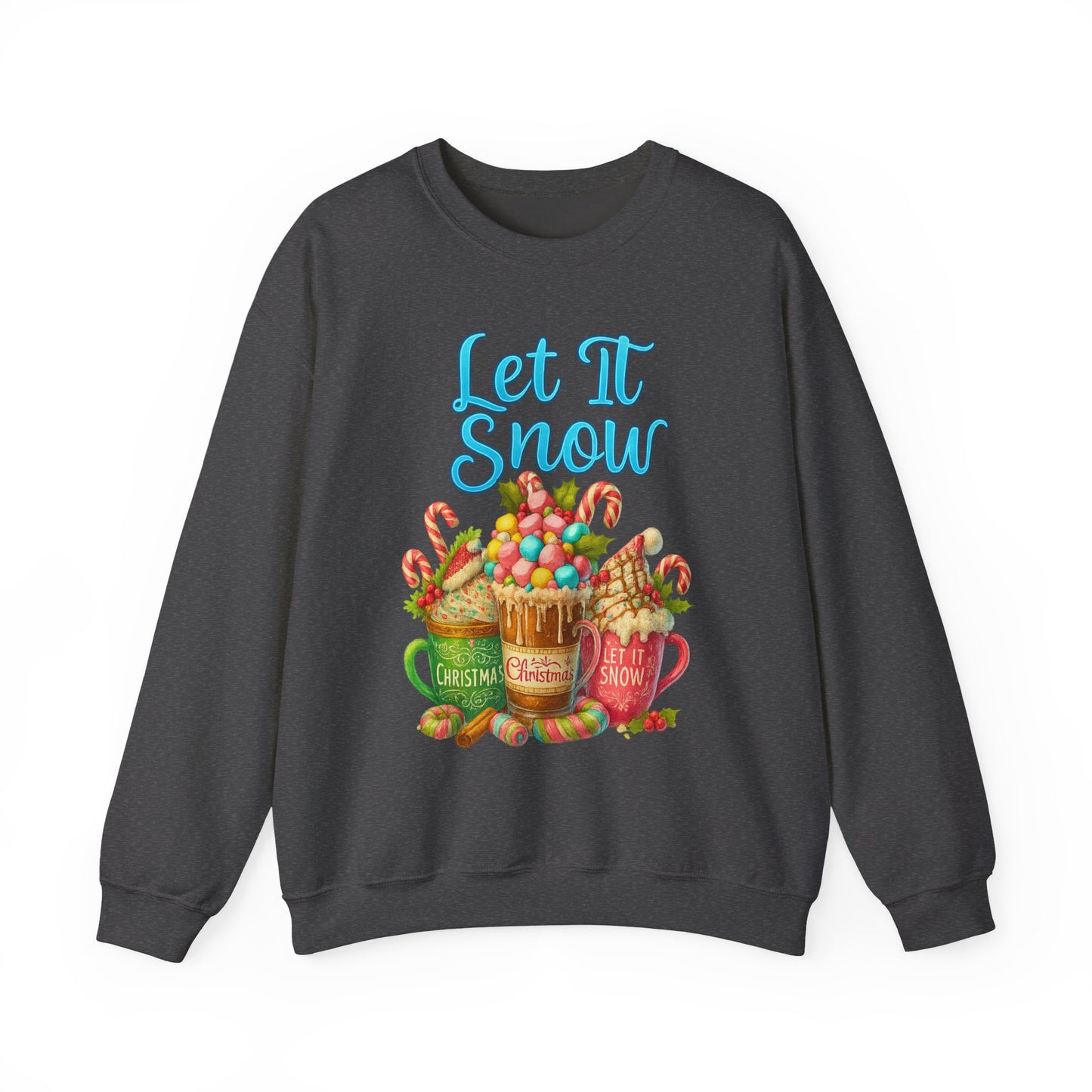 Holiday coffee graphic sweatshirt in black