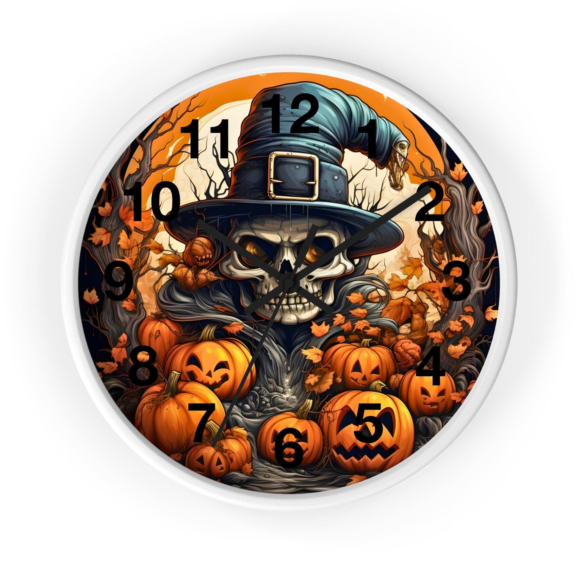 Halloween Ghost Wall Clock Halloween Wall Clocks Home Decor Halloween Clock Fall Clock Halloween Decor - Giftsmojo