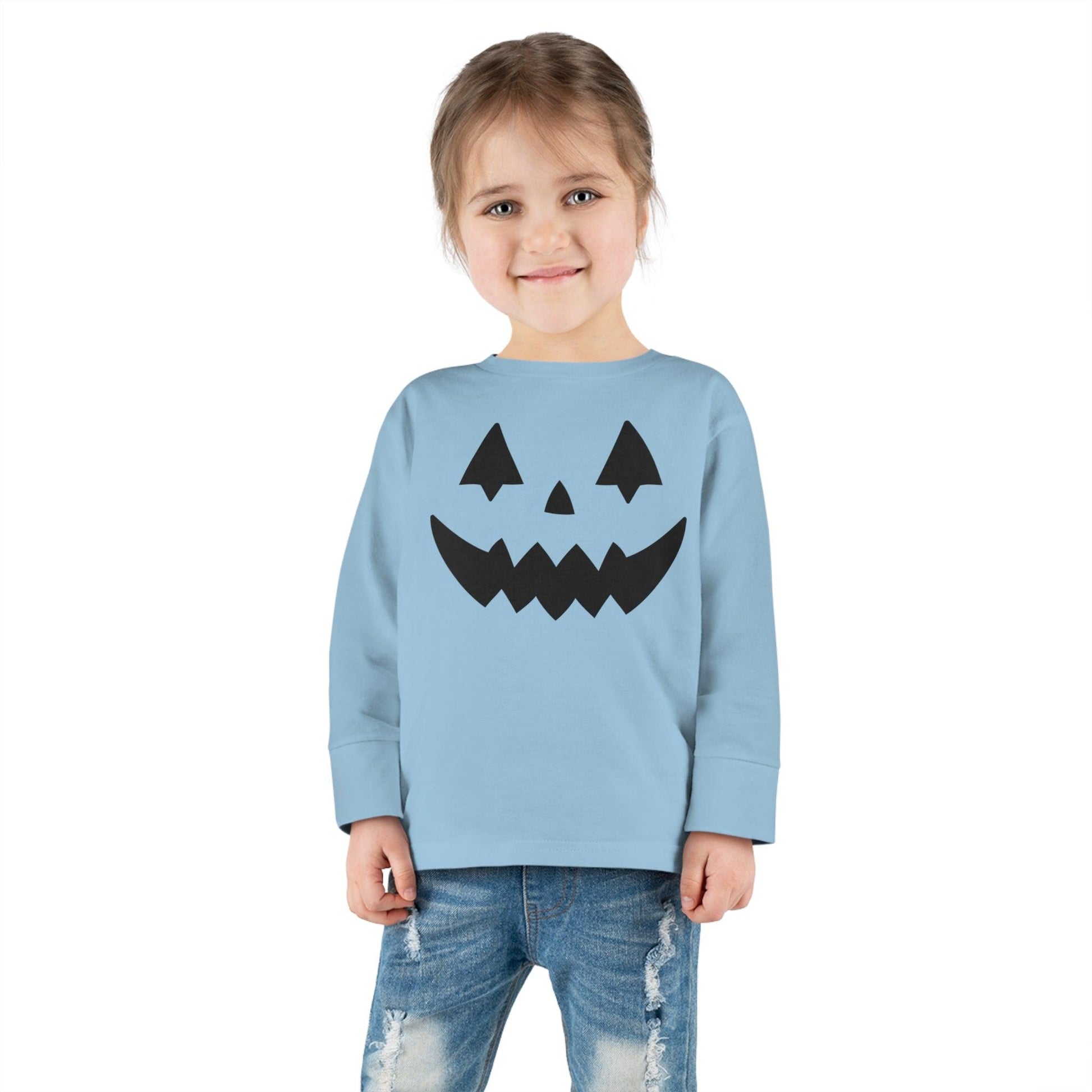 Kids scary Faces Halloween Pumpkin Face Shirt Kids Jack O Lantern Shirt Kids Halloween Shirt Kids Long Sleeve Trick or Treat Outfit for Halloween - Giftsmojo