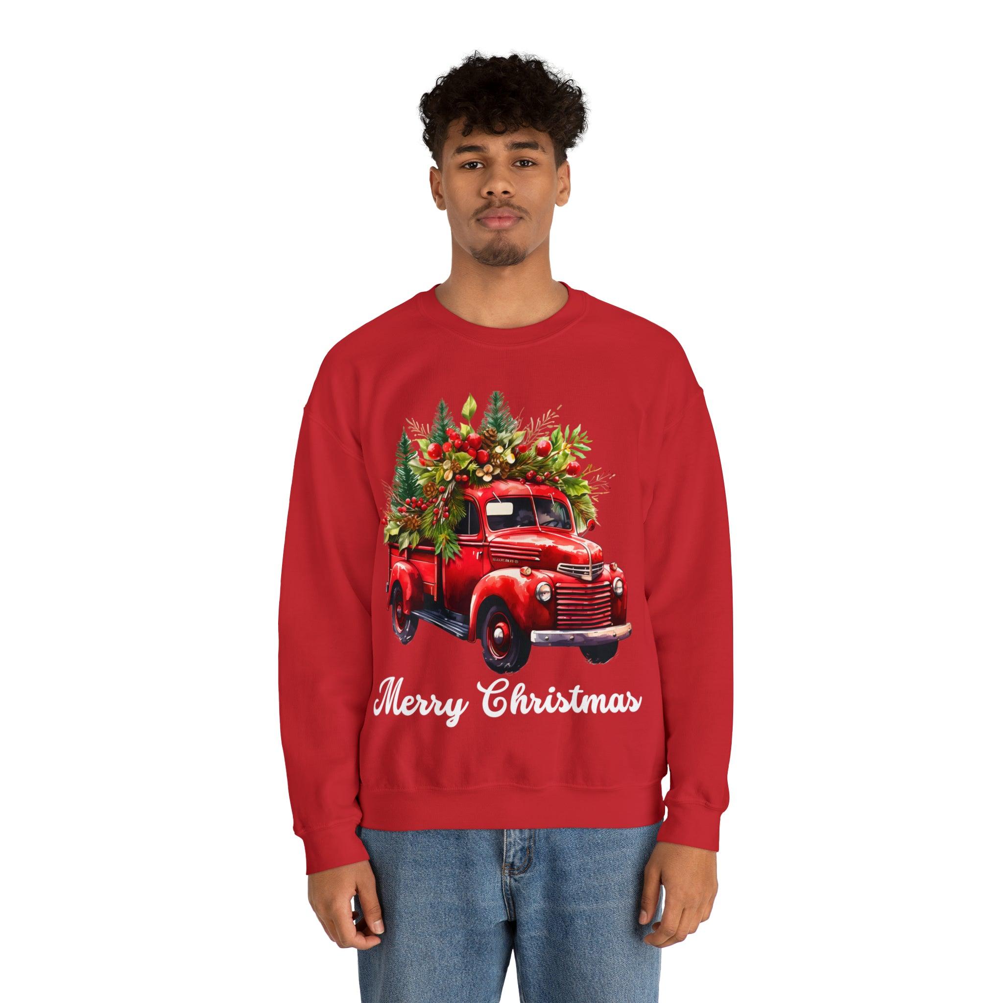 Christmas Tree Sweatshirt Christmas Truck Sweatshirt Christmas