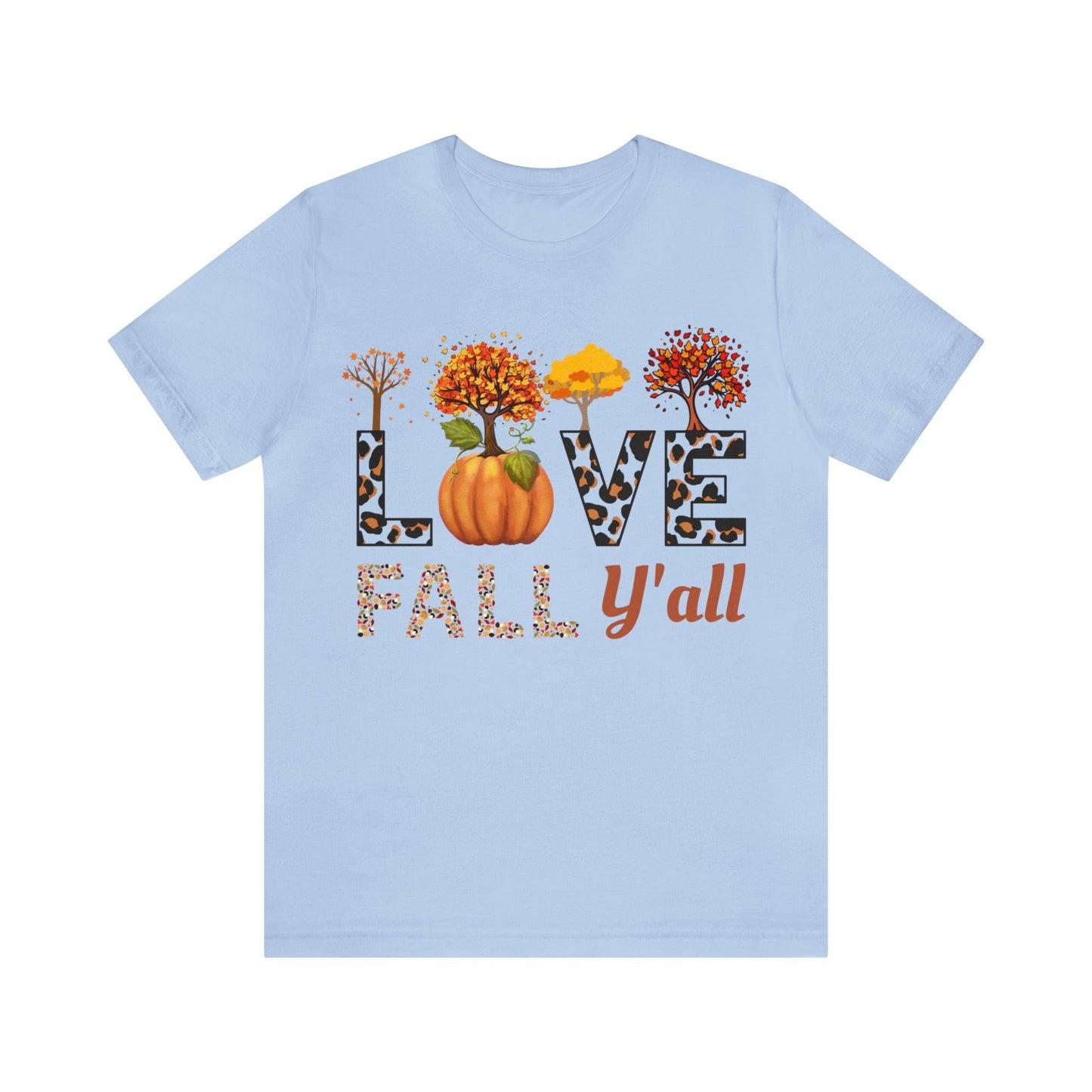 Leopard Print Love Fall Y'all, Fall shirt, Fall lover gift - Giftsmojo