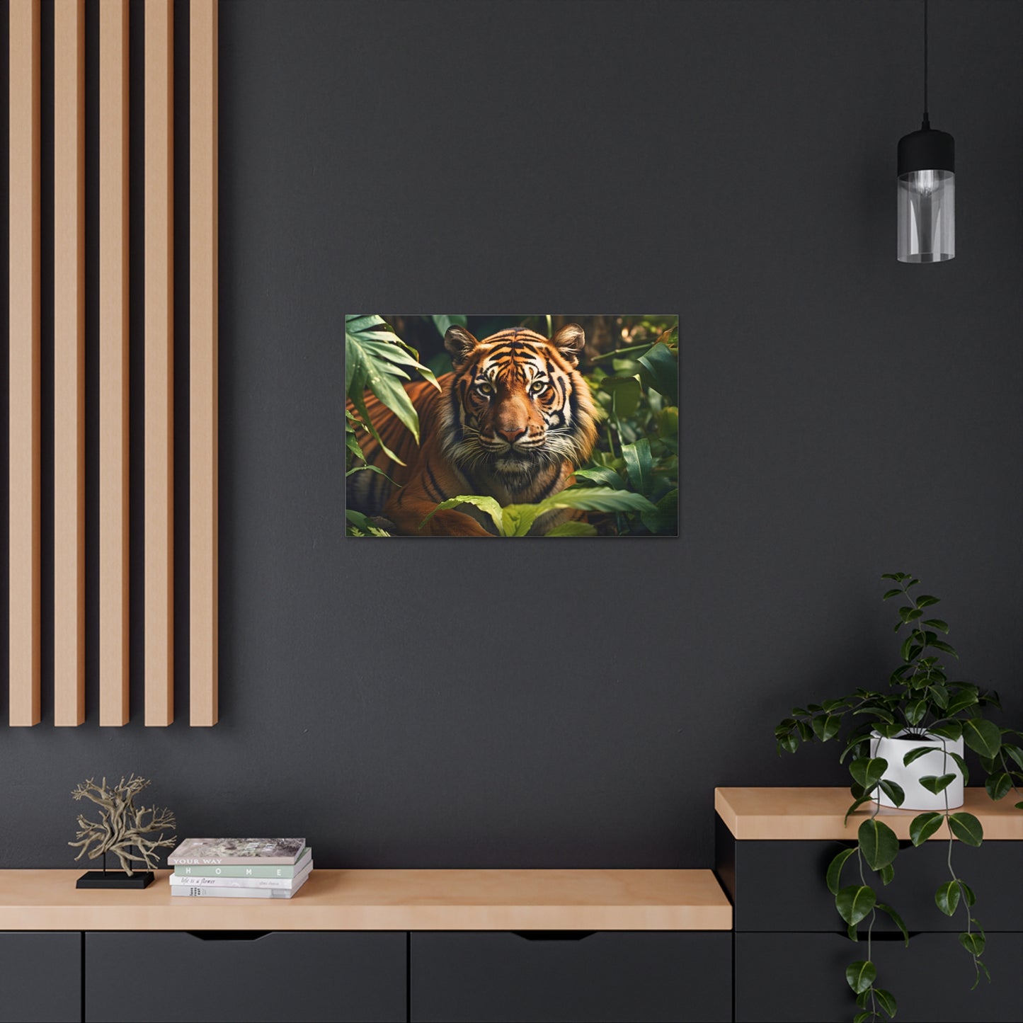 Tiger In Nature Art Canvas Gallery Wraps Tiger Print Large Canvas Art Animal Wall Art minimalist Wall Art Lover Gift