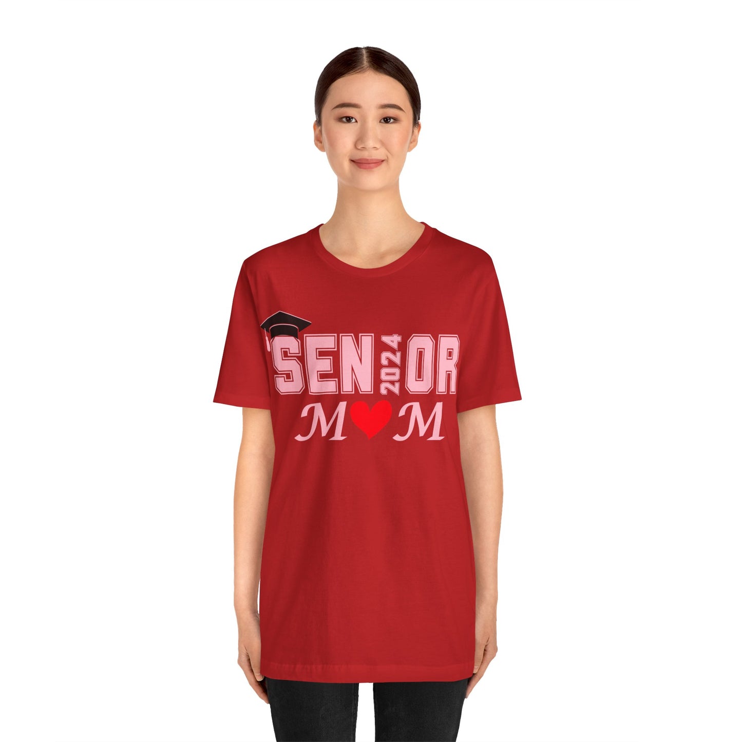 Senior Mom Class of 2024 T-Shirt Pink - Proud Senior Mom Shirt Graduation