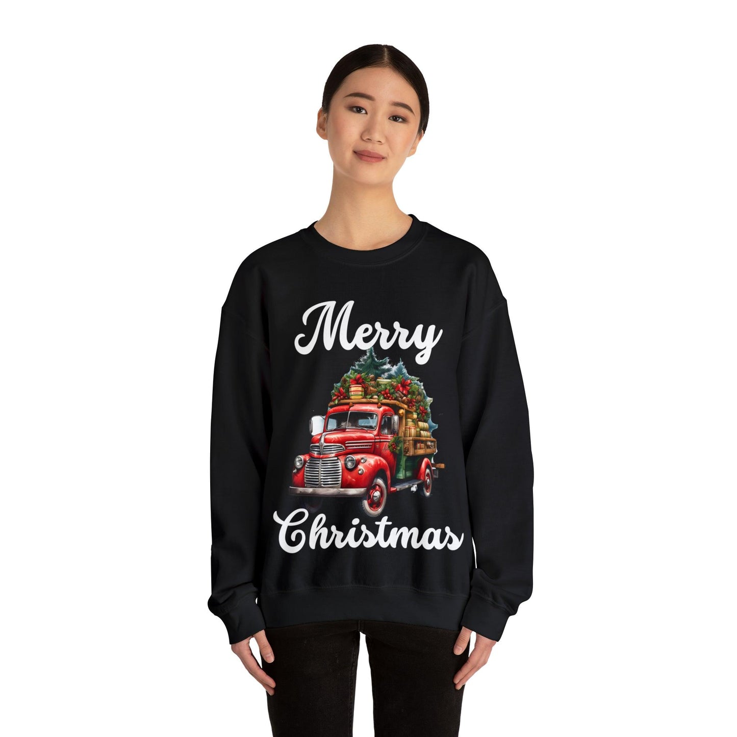 Christmas Tree Truck Sweatshirt Christmas Truck Sweatshirt Christmas Sweater Tree Truck Shirt Christmas Sweatshirt Tree Sweat Pine Tree Pullover - Giftsmojo