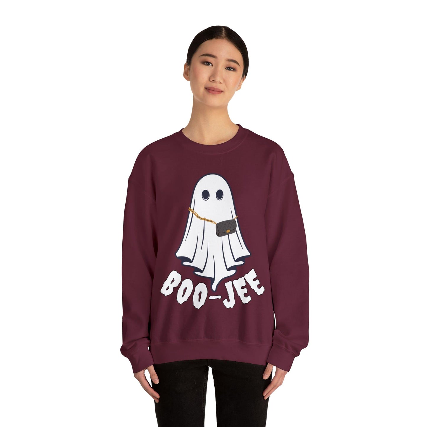 Boo-Jee Sweatshirt, Boo Halloween Sweatshirt, Spooky Ghost Sweatshirt, Boo Jee Shirt, Halloween Ghost Sweatshirt, Halloween Boo Shirt - Giftsmojo