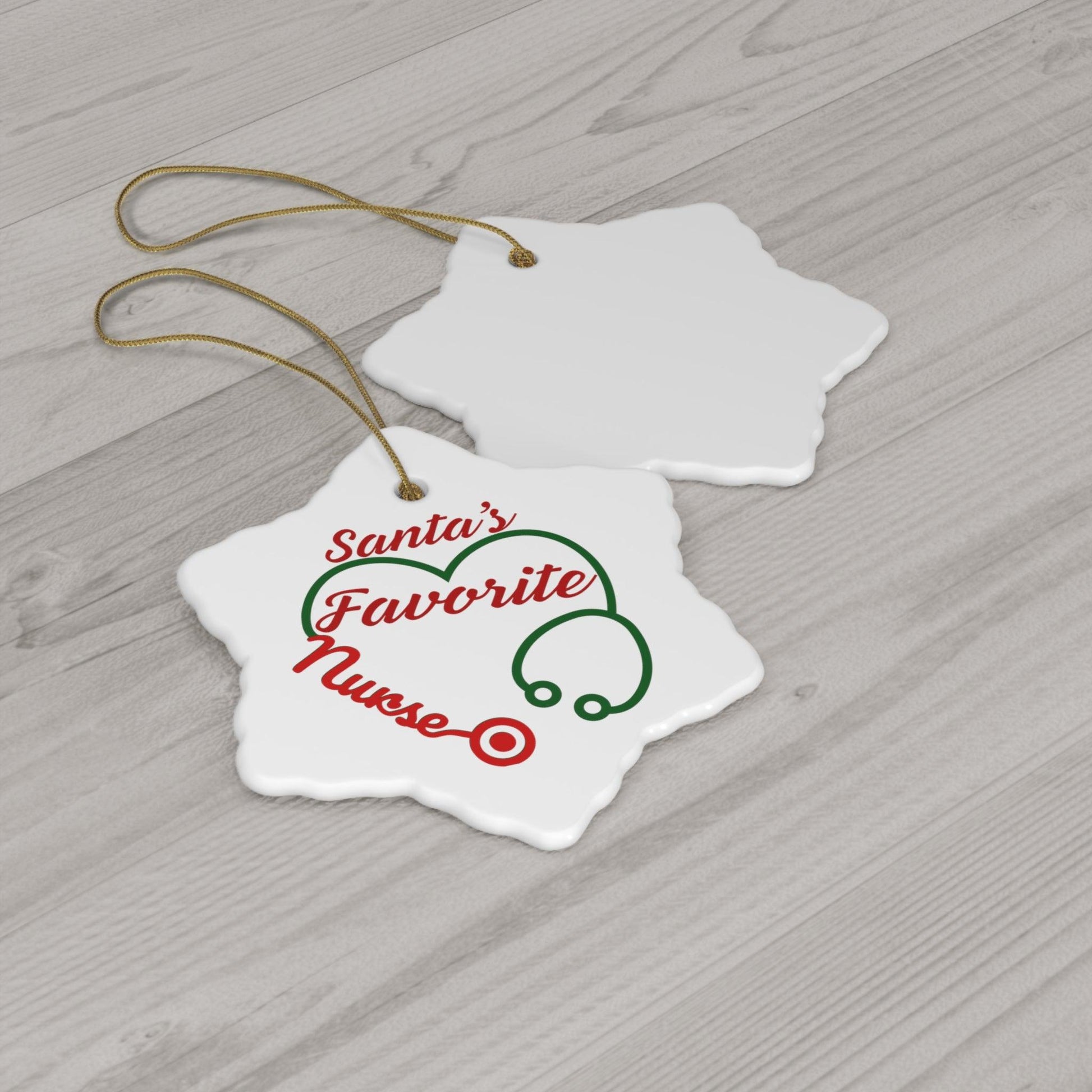 Santa's Favorite Nurse Christmas Ornament Nurse Ornament Nurse Christmas Tree Ornament Nurse Care Ornament Nurses Ornament Occupation Job - Giftsmojo