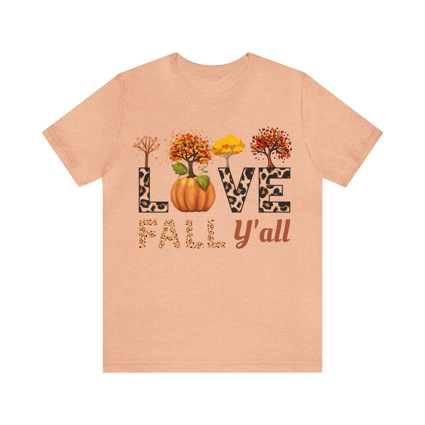 Leopard Print Love Fall Y'all, Fall shirt, Fall lover gift - Giftsmojo