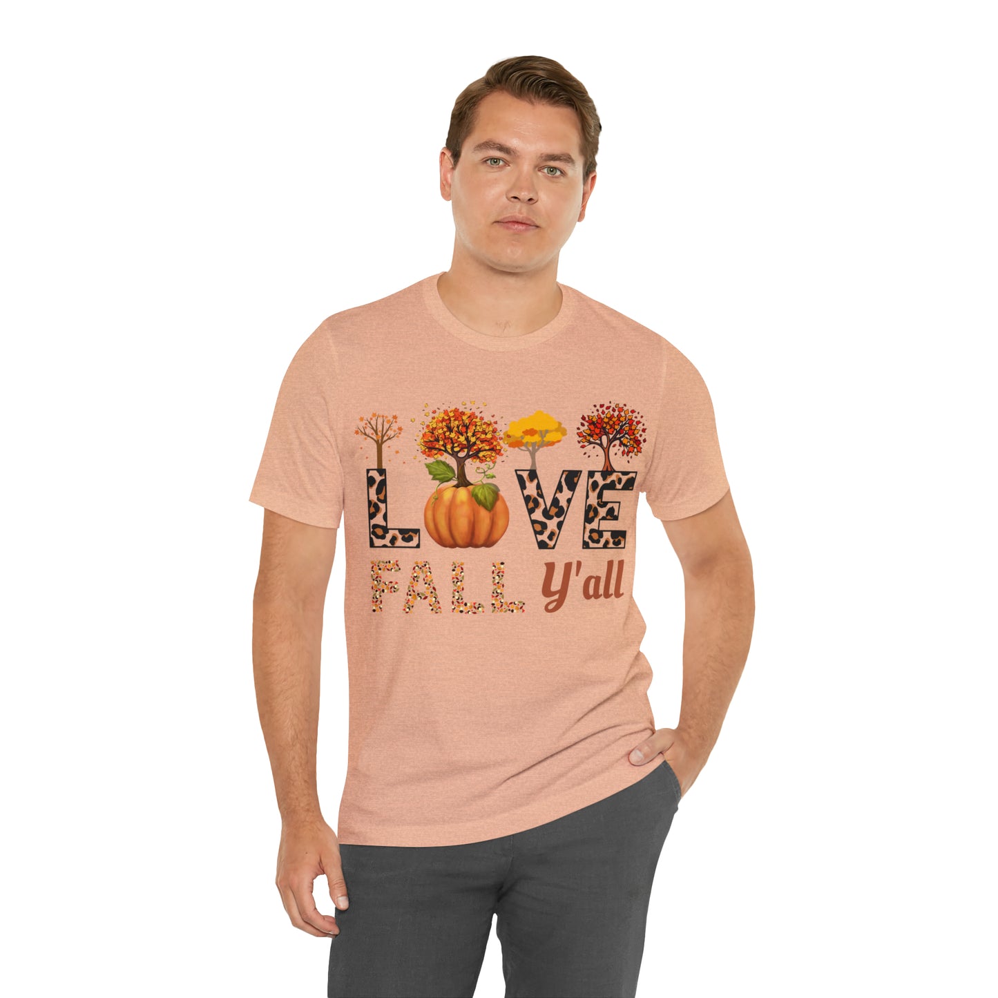 Leopard Print Love Fall Y'all, Fall shirt, Fall lover gift