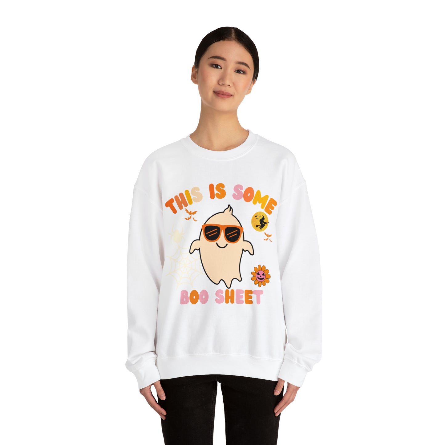 This Is Some Boo Sheet Ghost Sweatshirt Cute Ghost Sweatshirt Boo Ghost Sweatshirt Gift Shirt Funny Halloween Shirt Spooky Season Shirt