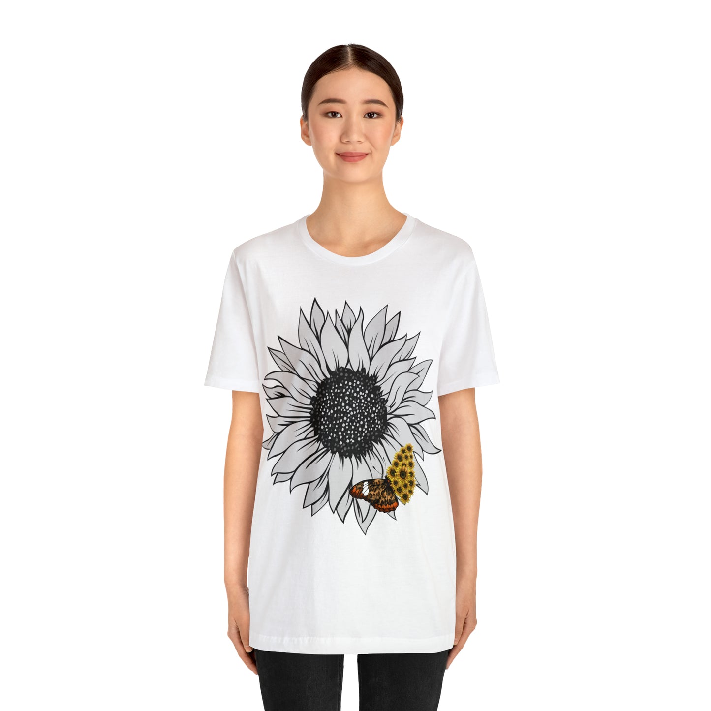 Flower Shirt, Sunflower Shirt, Floral Tee Shirt, Garden Shirt, Womens Fall Summer Shirt Sunshine Tee, Gift for Gardener, Nature love shirt