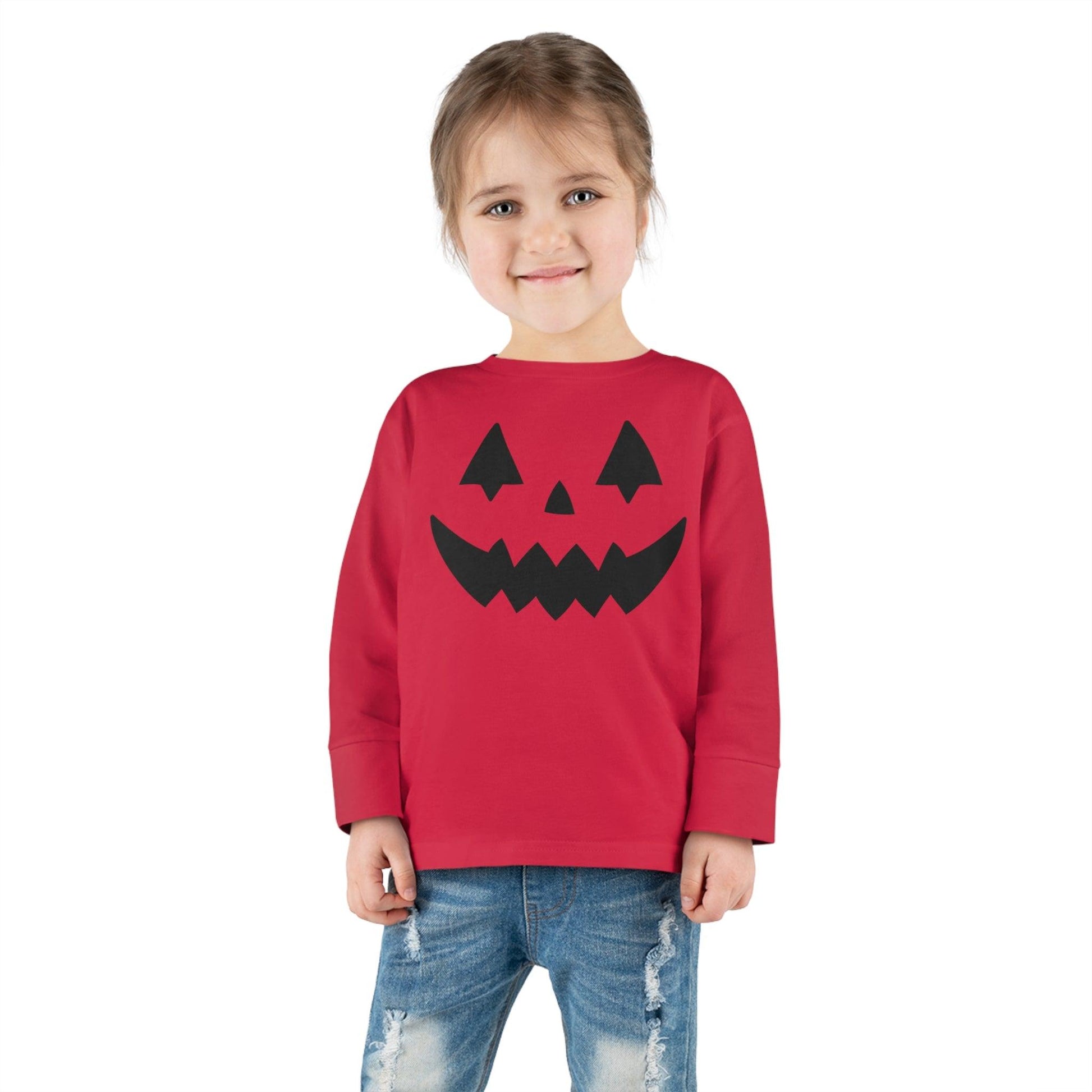 Kids scary Faces Halloween Pumpkin Face Shirt Kids Jack O Lantern Shirt Kids Halloween Shirt Kids Long Sleeve Trick or Treat Outfit for Halloween - Giftsmojo