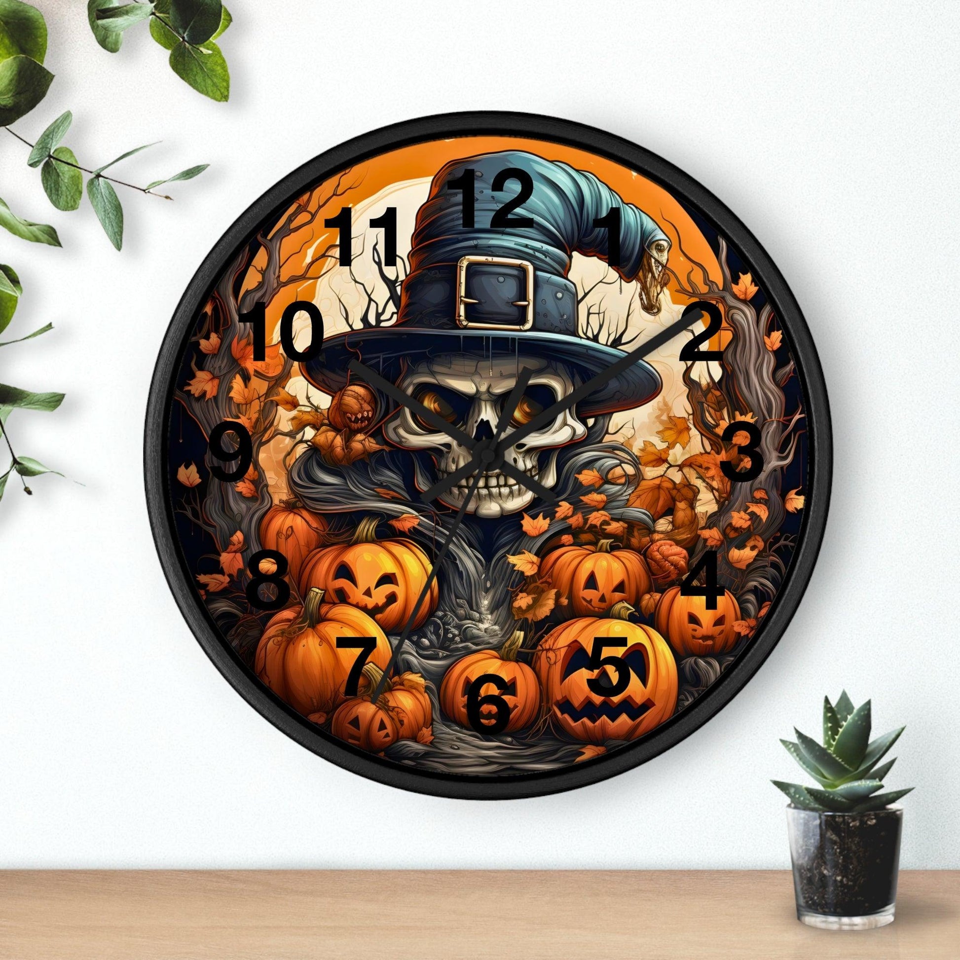 Halloween Ghost Wall Clock Halloween Wall Clocks Home Decor Halloween Clock Fall Clock Halloween Decor - Giftsmojo