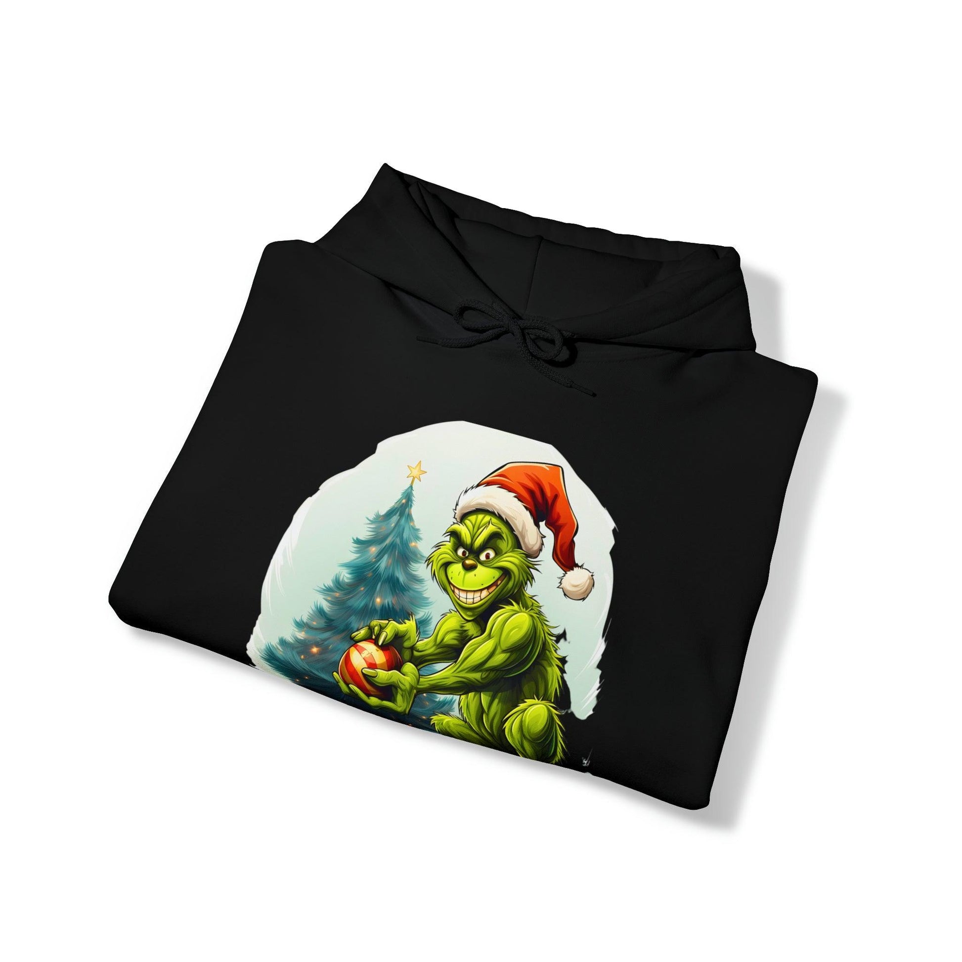 Grinch Christmas Sweatshirt Grinch Hooded Sweatshirt Christmas Sweater Truck Pullover Christmas Tree Sweat Pine Tree Pullover Grinch With a Mug - Giftsmojo