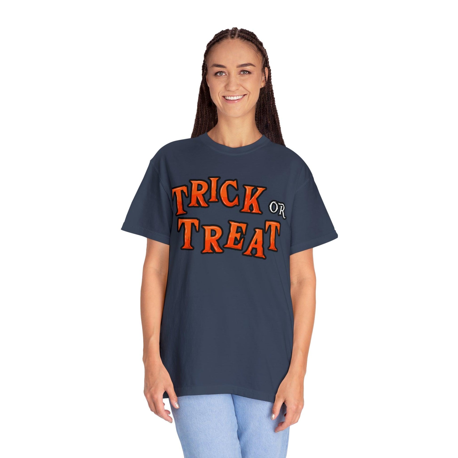 Halloween Party Outfit Trick or Treat Shirt Vintage Shirt Halloween Costume Cute Spooky Shirt, Halloween Gift Halloween T-shirt Trick or Treat Outfit - Giftsmojo