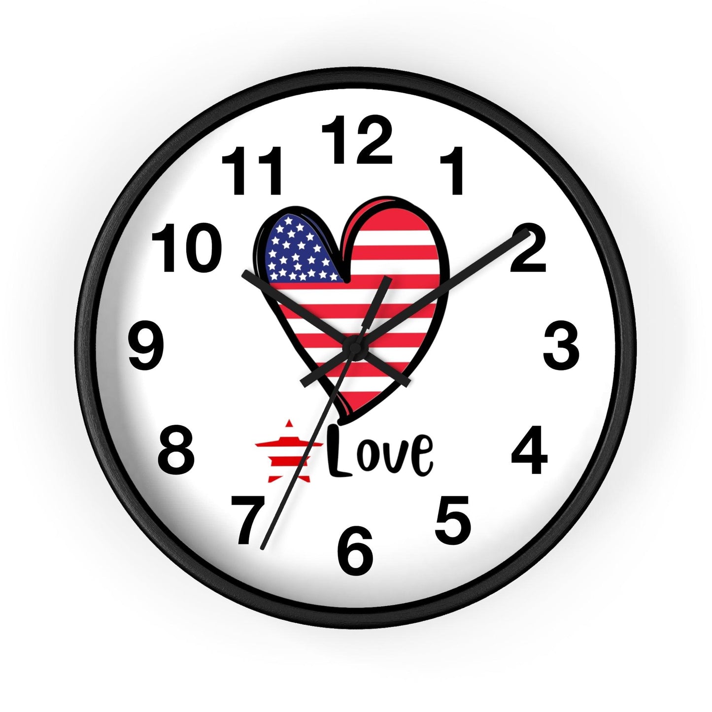 USA Flag Wall Clock, Home Decor gift, House Warming Gift, New Home Gift, Patriotic Gift for Americans Office Clock School Clock Home Clock