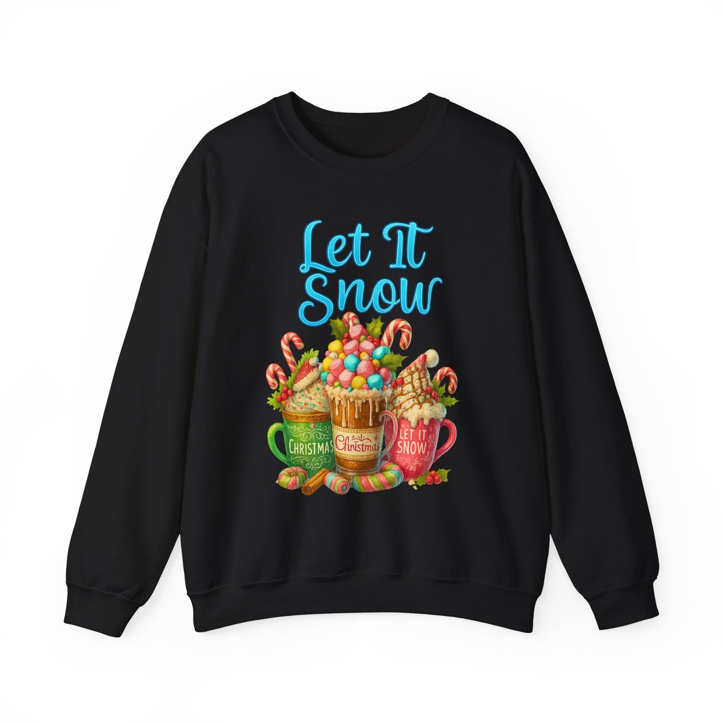 Holiday coffee graphic sweatshirt in neutral color