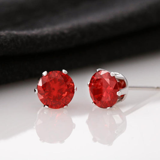 Red Cubic Zirconia Earrings - Giftsmojo