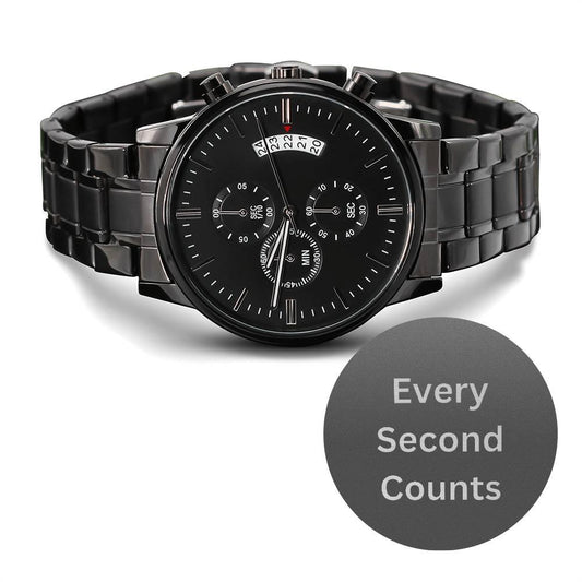 Engraved Watch Gifts for Men - Every Second Counts - Giftsmojo