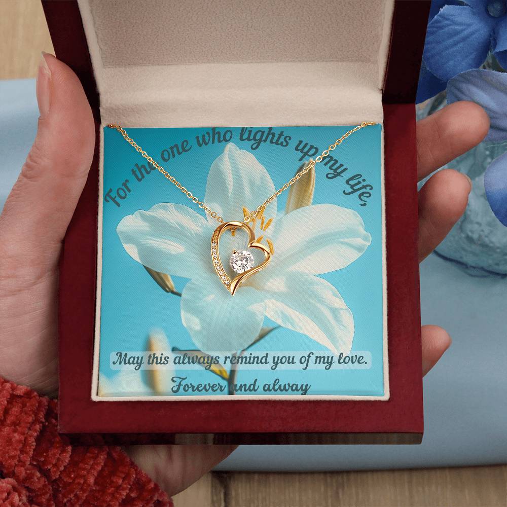 Wife Necklace From Husband - Necklace Gift For The One Who Lights Up My Life