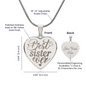 Personalized Engraved Heart Necklace for Sister