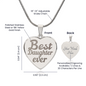 Personalized Engraved Heart Necklace for Daughter