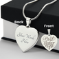 Personalized Engraved Heart Necklace for Sister