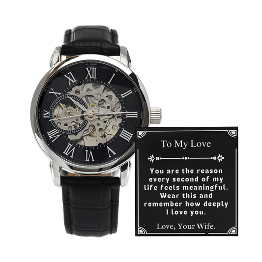 Custom Gift Men Openwork Watch